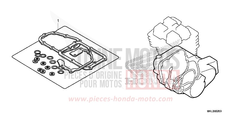 DICHTUNG SATZ B von NC750X "Meca" CANDY CHROMOSPHERE RED (R381) von 2019